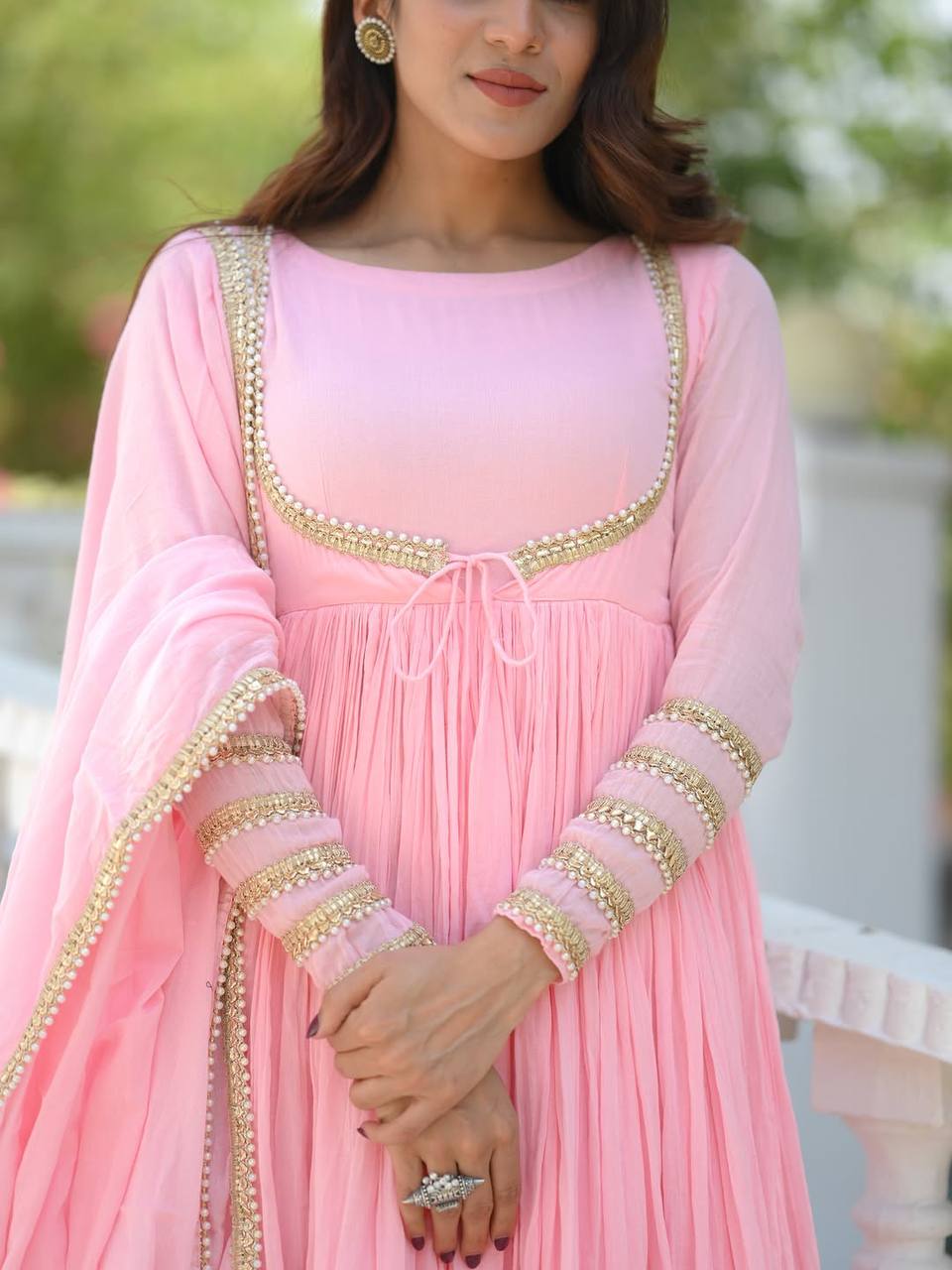 The Sovereign Rosewater Flared Anarkali